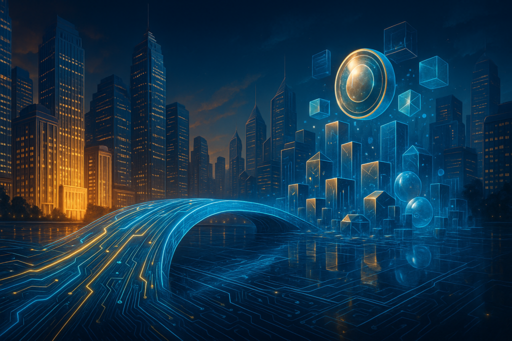 Integração entre stablecoins / tokens e o sistema financeiro tradicional banco tradicional criptomoedas integração