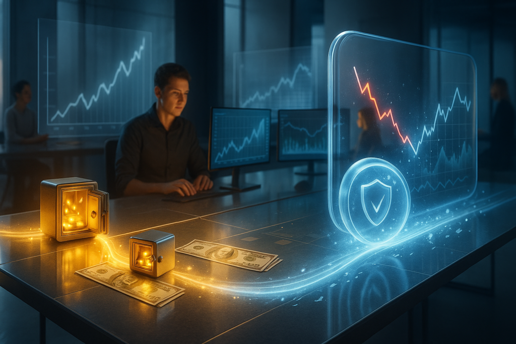 investidor analisando etfs de renda com graficos de dividendos e fluxo mensal na tela