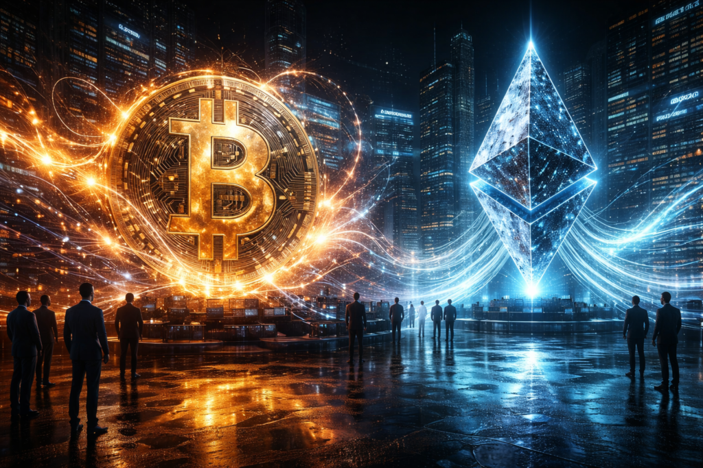 Fluxo em ETFs de Bitcoin em 2025: quando entradas/saídas viram catalisador e por que a concentração nos ETFs de Ether muda a leitura ether-etfs-fluxo-concentrado