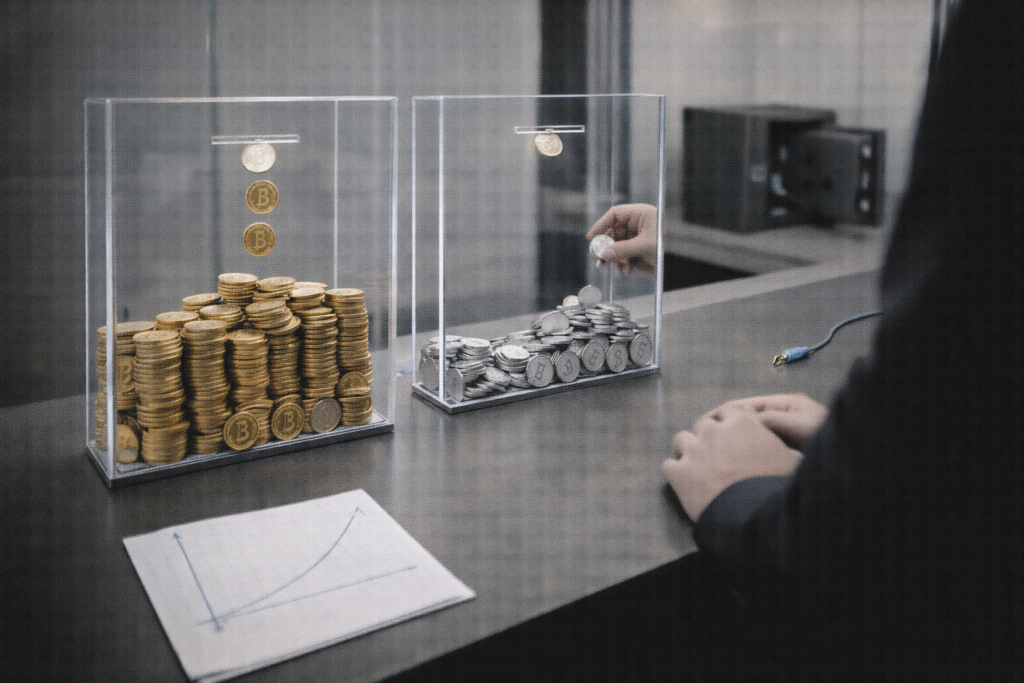 Fluxo em ETFs de criptomoedas