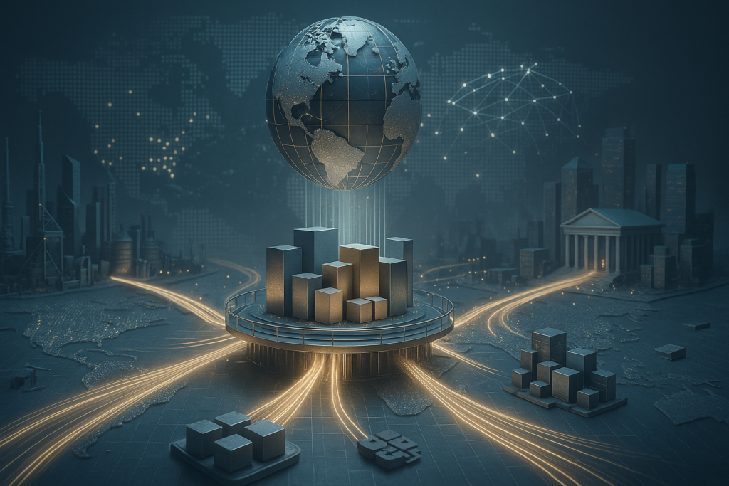 Indústria global de ETFs em 2025: recorde de US$ 19,25 trilhões e protagonismo fora dos EUA mapa fluxos etfs acoes renda fixa commodities