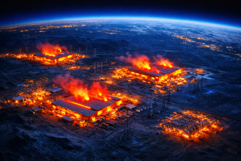 Vazamento de calor na mineração de Bitcoin: por que imagens de satélite estão colocando megacentros dos EUA no radar vazamento calor mineracao bitcoin satelite.