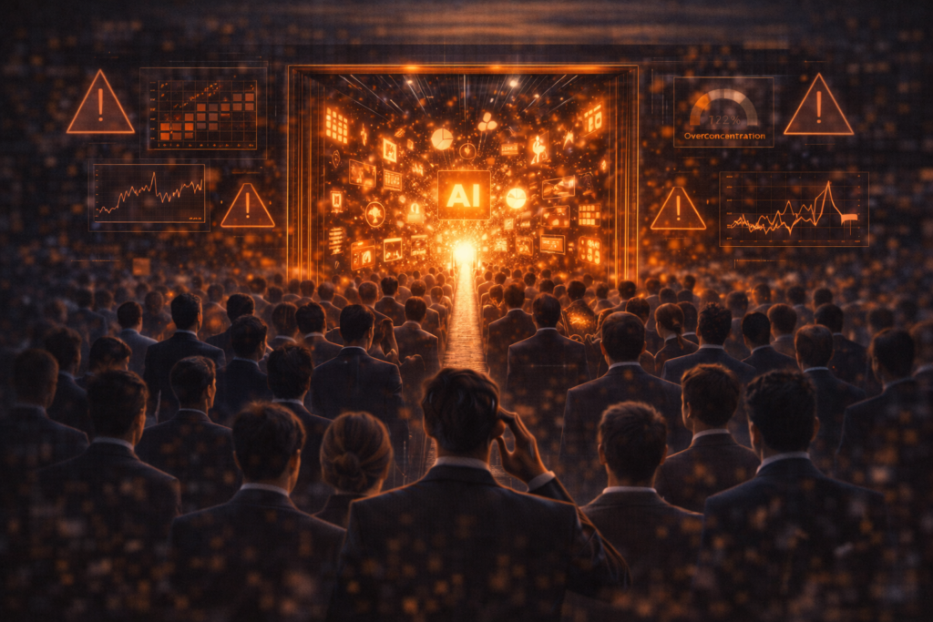 Temáticos e “crowding”: como o fluxo concentra em IA/megacaps — e como medir concentração antes de entrar concentracao etfs tematicos ia megacaps crowding top holdings correlacao