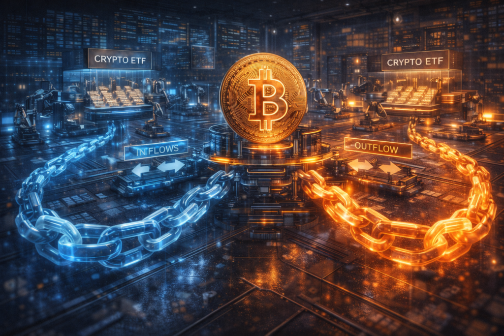 fluxo etf bitcoin entradas saidas in kind vs cash custos friccao