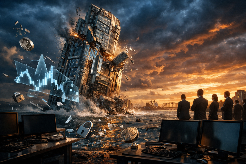 Fundo cripto australiano colapsa e ASIC apura conduta: por que isso expõe riscos de gestão, alavancagem e governança fundo cripto australiano colapso asic.