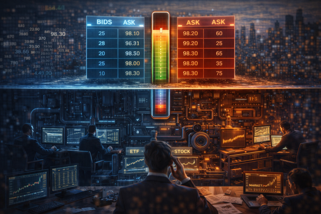liquidez de etf aps market makers bid ask spread profundidade execucao