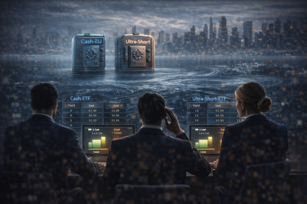 ETFs de “caixa” em alta: por que o fluxo corre para money market — e como o spread pode comer seu rendimento money market etfs parking cash fluxo 2026 yield vs custo total spread