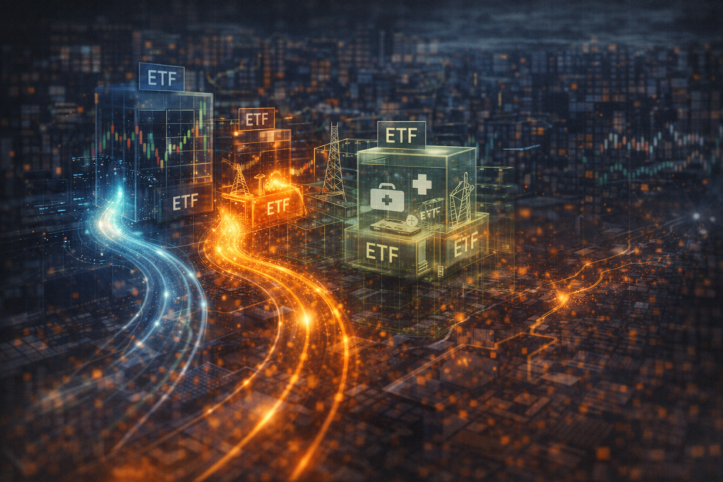 rotacao setorial etfs fluxo breadth lideranca como confirmar