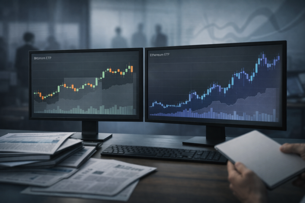 ETFs cripto em 2026: por que o fluxo esfriou (e às vezes virou outflow) e como ler a rotação BTC vs ETH sem cair no “termômetro errado” 21e729db 11dc 47f5 989e 37e8a405bfb7