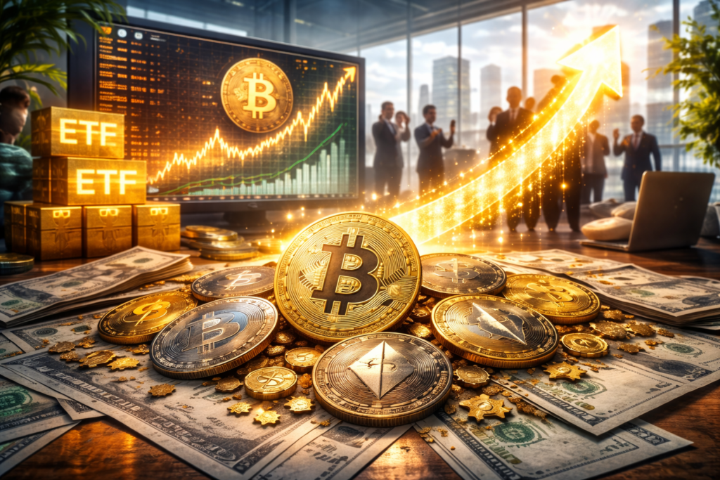 etfs cripto fluxo institucional.